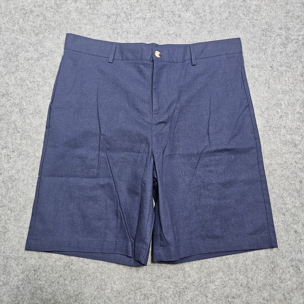 Ouku Lounge Linen Blend Shorts Mens Large‎ Blue NWT